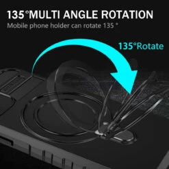 Black MagSafe Magnetic Holder Phone Case Cover For IPhone 12 -Cheap NewCase Store iphone 12 magnetic holder phone case black 6 94692.1694656796