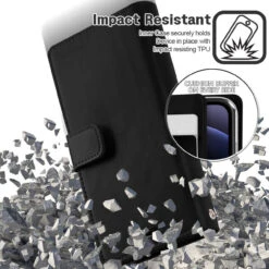 Black Genuine Mercury Mansoor Diary Wallet Case For IPhone 12 / 12 Pro -Cheap NewCase Store iphone 12 mansoor diary black 5 44005.1685423620