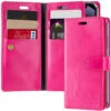 Hot Pink IPhone 12 Mini 5.4" Genuine Mercury Mansoor Diary Wallet Case