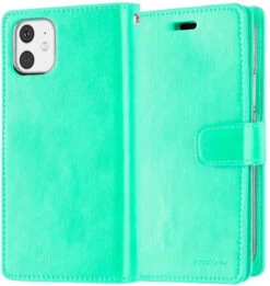Mint Green Mercury Mansoor Diary Wallet Case For IPhone 12 Mini 5.4" -Cheap NewCase Store iphone 12 mansoor diary mint green 5 82814.1641679218