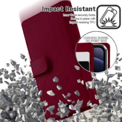 Classy Wine Mercury Mansoor Diary Wallet Case For IPhone 12 / 12 Pro -Cheap NewCase Store iphone 12 mansoor diary wine 6 51696.1679969938