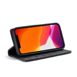 Black IPhone 12 Mini Premium CaseMe Thin Magnetic Wallet Case -Cheap NewCase Store iphone 12 mini caseme wallet black 4 46329.1657602970