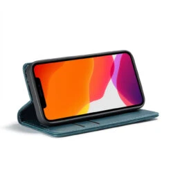 Blue Premium CaseMe Thin Magnetic Wallet Case For IPhone 12 Mini -Cheap NewCase Store iphone 12 mini caseme wallet blue 4 12352.1605716670