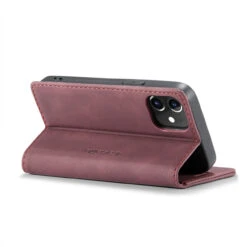 Red Wine CaseMe Slim Magnetic Wallet Case Cover For IPhone 12 Mini -Cheap NewCase Store iphone 12 mini caseme wallet wine 3 19863.1605716951