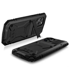 Black IPhone 12 Mini Full Body Extreme Tradies Metal Defender Case -Cheap NewCase Store iphone 12 mini extreme metal military case black 5 98225.1695005627