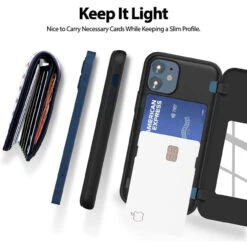 Black IPhone 12 Mini Mercury Slim Magnetic Door Credit Card Case -Cheap NewCase Store iphone 12 mini goospery magnetic door case black 3 54098.1675299737