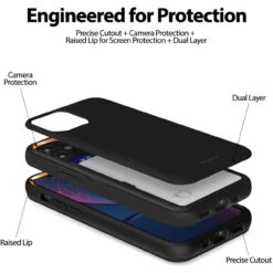 Black IPhone 12 Mini Mercury Slim Magnetic Door Credit Card Case -Cheap NewCase Store iphone 12 mini goospery magnetic door case black 6 46498.1675299737