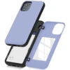 Lilac Goospery Slim Magnetic Door Credit Card Case For IPhone 12 Mini
