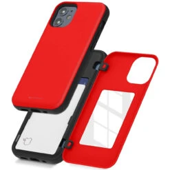 Red Goospery Slim Shock Proof Magnetic Door Case For IPhone 12 Mini