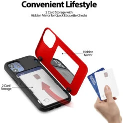 Red Goospery Slim Shock Proof Magnetic Door Case For IPhone 12 Mini -Cheap NewCase Store iphone 12 mini goospery magnetic door case red 5 42395.1652821049