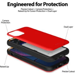 Red Goospery Slim Shock Proof Magnetic Door Case For IPhone 12 Mini -Cheap NewCase Store iphone 12 mini goospery magnetic door case red 6 95782.1652821049