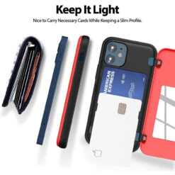 Red Goospery Slim Shock Proof Magnetic Door Case For IPhone 12 Mini -Cheap NewCase Store iphone 12 mini goospery magnetic door case red 7 46087.1652821049