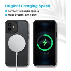 Black IPhone 12 Mini MagSafe Magnetic Case Thin Military Case 8 Black IPhone 12 Mini MagSafe Magnetic Case Thin Military Case -Cheap NewCase Store iphone 12 mini magsafe shockproof case black 3 13659.1657744137