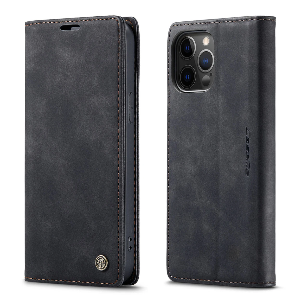 Black IPhone 12 Pro Max Genuine CaseMe Compact Flip Wallet Case 2 Black IPhone 12 Pro Max Genuine CaseMe Compact Flip Wallet Case - Image 2