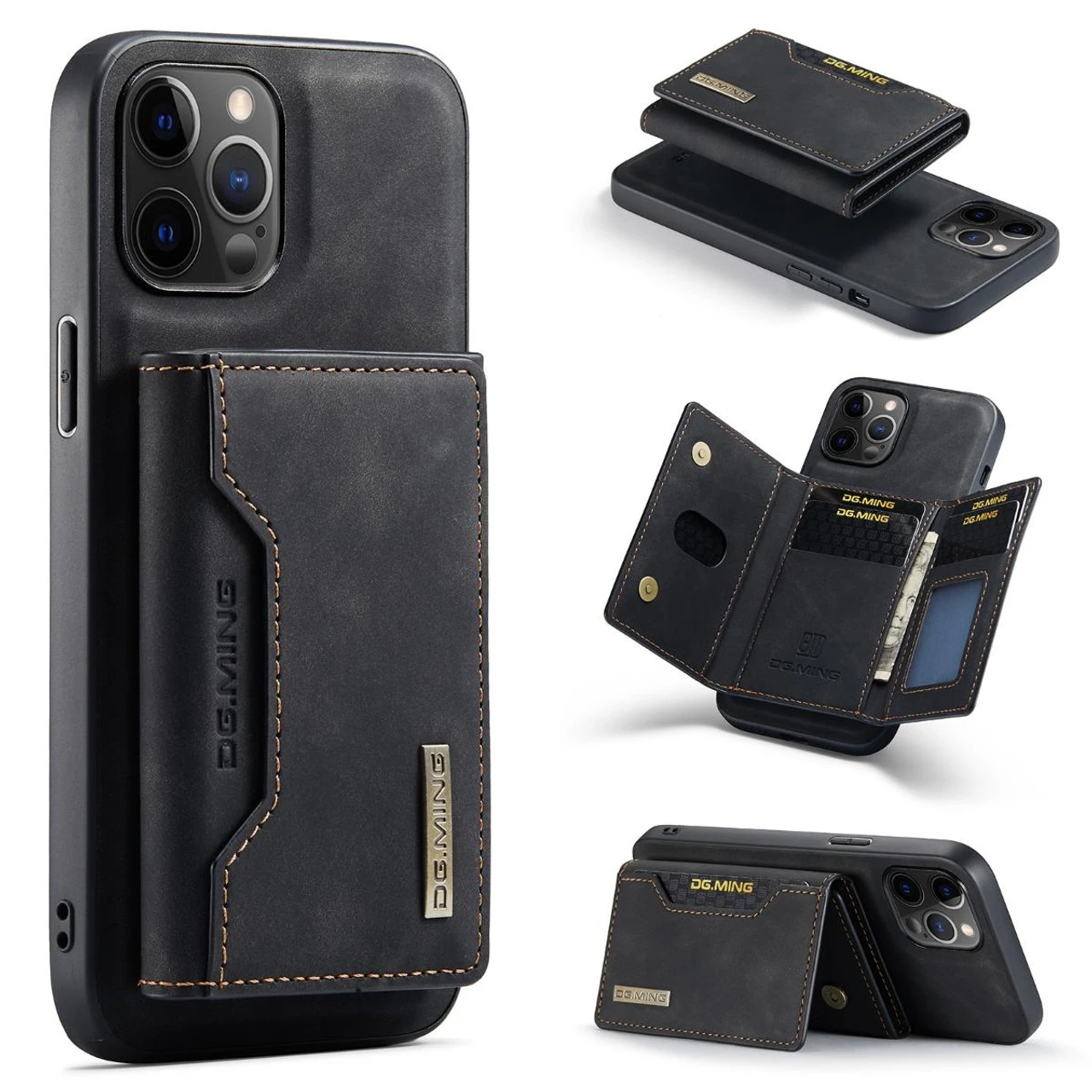 Black DG.Ming M2 Series Magnetic 2-in-1 Wallet Case For IPhone 12 Pro Max 1 Black DG.Ming M2 Series Magnetic 2-in-1 Wallet Case For IPhone 12 Pro Max