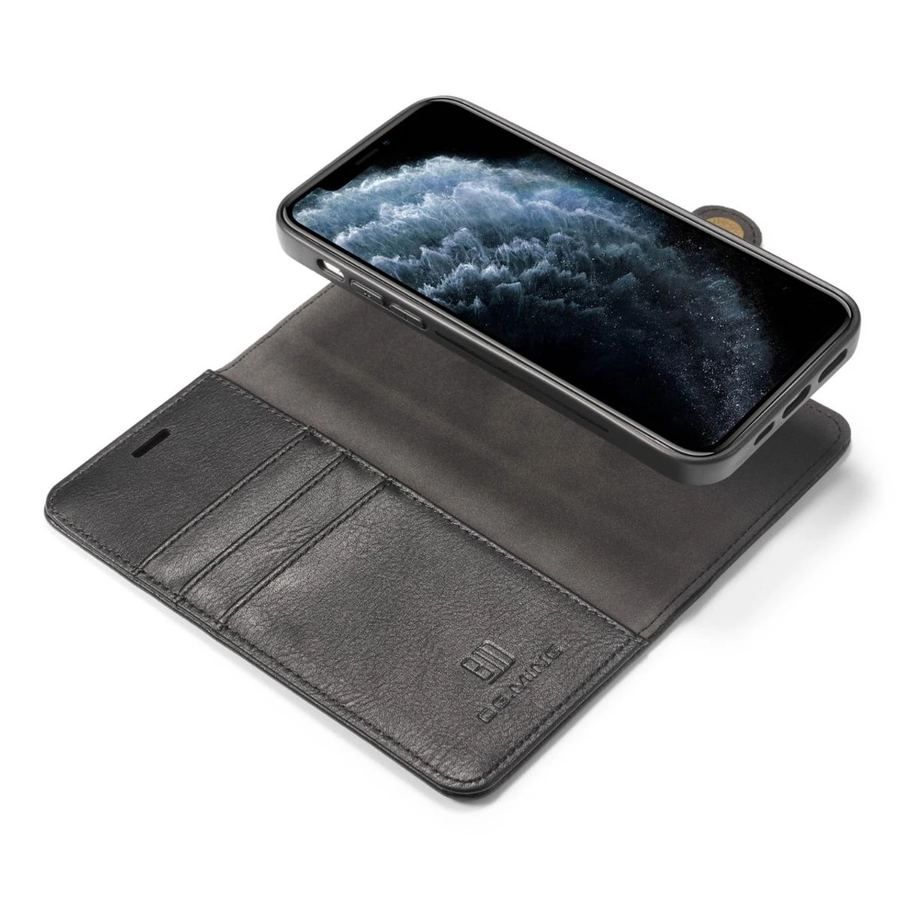 Black DG.Ming Wallet Removable Magnetic Case With Card Slots For IPhone 12 Pro Max 6 Black DG.Ming Wallet Removable Magnetic Case With Card Slots For IPhone 12 Pro Max - Image 6