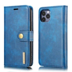 Blue IPhone 12 Pro Max DG.Ming Wallet Removable Magnetic Case With Card Slots
