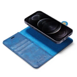 Blue IPhone 12 Pro Max DG.Ming Wallet Removable Magnetic Case With Card Slots -Cheap NewCase Store iphone 12 pro max dg ming wallet magnetic case blue 6 42900.1700735132