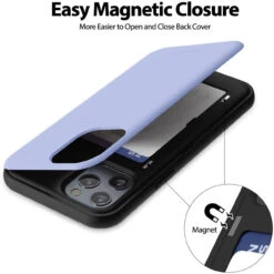 Lilac Goospery Slim Shock Proof Magnetic Door Case For IPhone 12 Pro Max -Cheap NewCase Store iphone 12 pro max goospery magnetic door case lilac 5 67409.1652821051