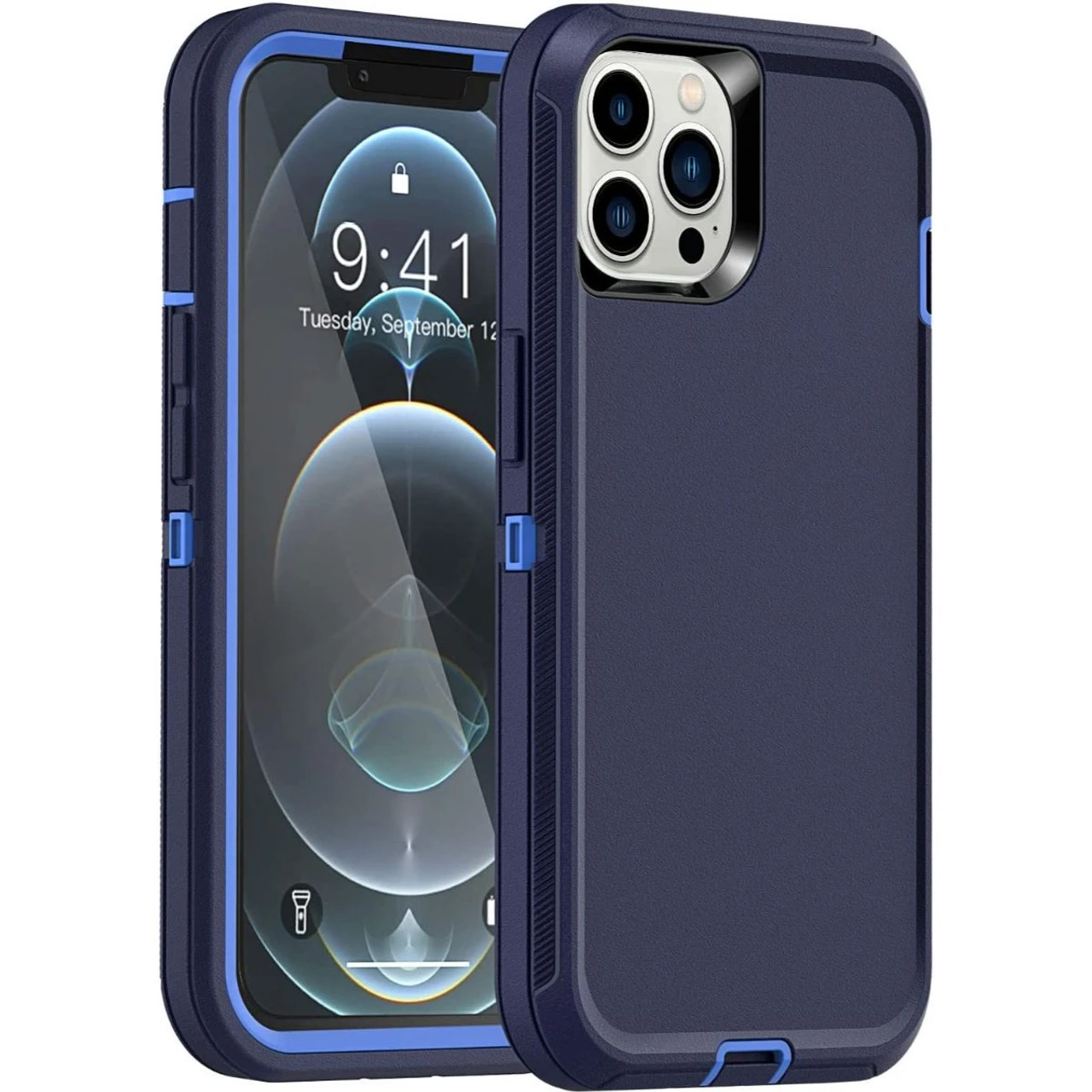 Navy IPhone 12 Pro Max Tradies Military Defender Heavy Duty Case 1 Navy IPhone 12 Pro Max Tradies Military Defender Heavy Duty Case