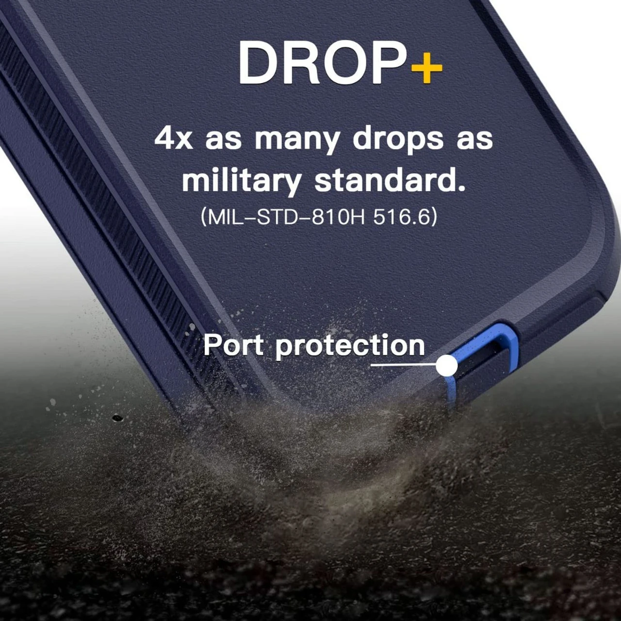 Navy IPhone 12 Pro Max Tradies Military Defender Heavy Duty Case 5 Navy IPhone 12 Pro Max Tradies Military Defender Heavy Duty Case - Image 5