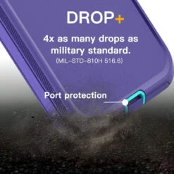 Purple Full Body Heavy Duty Defender Case For IPhone 12 Pro Max -Cheap NewCase Store iphone 12 pro max military grade defender case purple 3 10809.1673678478