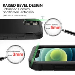 Military Grade Shock Proof Holster Case For Apple IPhone 12 Pro Max -Cheap NewCase Store iphone 12 pro max rugged holster case black 5 48659.1676351348