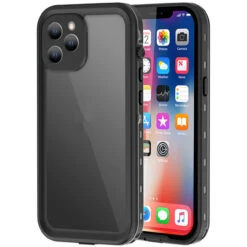 Black IPhone 12 Pro Max Waterproof Dirtproof Shock Proof Case