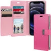 Hot Pink IPhone 12 / 12 Pro 6.1" Mercury Rich Diary Wallet Case Cover