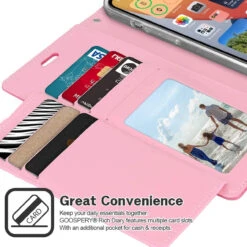 Hot Pink IPhone 12 / 12 Pro 6.1" Mercury Rich Diary Wallet Case Cover -Cheap NewCase Store iphone 12 rich diary hot pink 2 27516.1653541093
