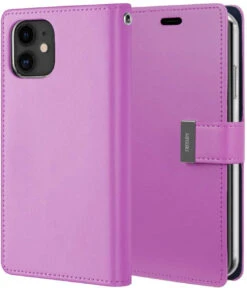 Stylish Purple IPhone 12 / 12 Pro 6.1" Mercury Rich Diary Wallet Case -Cheap NewCase Store iphone 12 rich diary purple 3 68347.1685698490