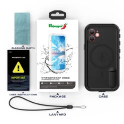 Black Waterproof Heavy Duty Magsafe Case For IPhone 13 -Cheap NewCase Store iphone 12 waterproof case black 6 64840.1705020604