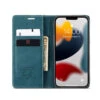 Blue CaseMe Slim Magnetic Classy Wallet Case For IPhone 13