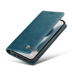 Blue CaseMe Slim Magnetic Classy Wallet Case For IPhone 13 -Cheap NewCase Store iphone 13 caseme wallet blue 3 28951.1675199719