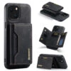 Black DG.Ming M2 Leather Case Removable Wallet Cover For IPhone 13