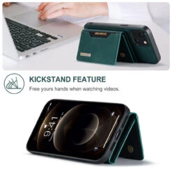 Green DG.Ming M2 Series 3-Fold Multi Card Wallet Case For IPhone 13 -Cheap NewCase Store iphone 13 dg ming m2 series green 3 93503.1700649876