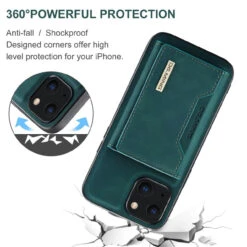 Green DG.Ming M2 Series 3-Fold Multi Card Wallet Case For IPhone 13 -Cheap NewCase Store iphone 13 dg ming m2 series green 4 40090.1700649876