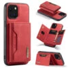 Red IPhone 13 DG.Ming M2 Magnetic Shockproof Case With Wallet