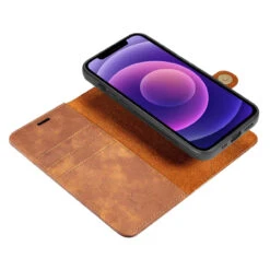 Brown IPhone 13 DG.Ming M2 Magnetic Shockproof Case Leather Wallet -Cheap NewCase Store iphone 13 dg ming wallet magnetic case brown 6 38325.1700735094
