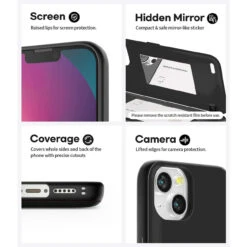 Black Goospery Slim Magnetic Door Credit Card Case For IPhone 13 -Cheap NewCase Store iphone 13 goospery magnetic door case black 3 94202.1671685052