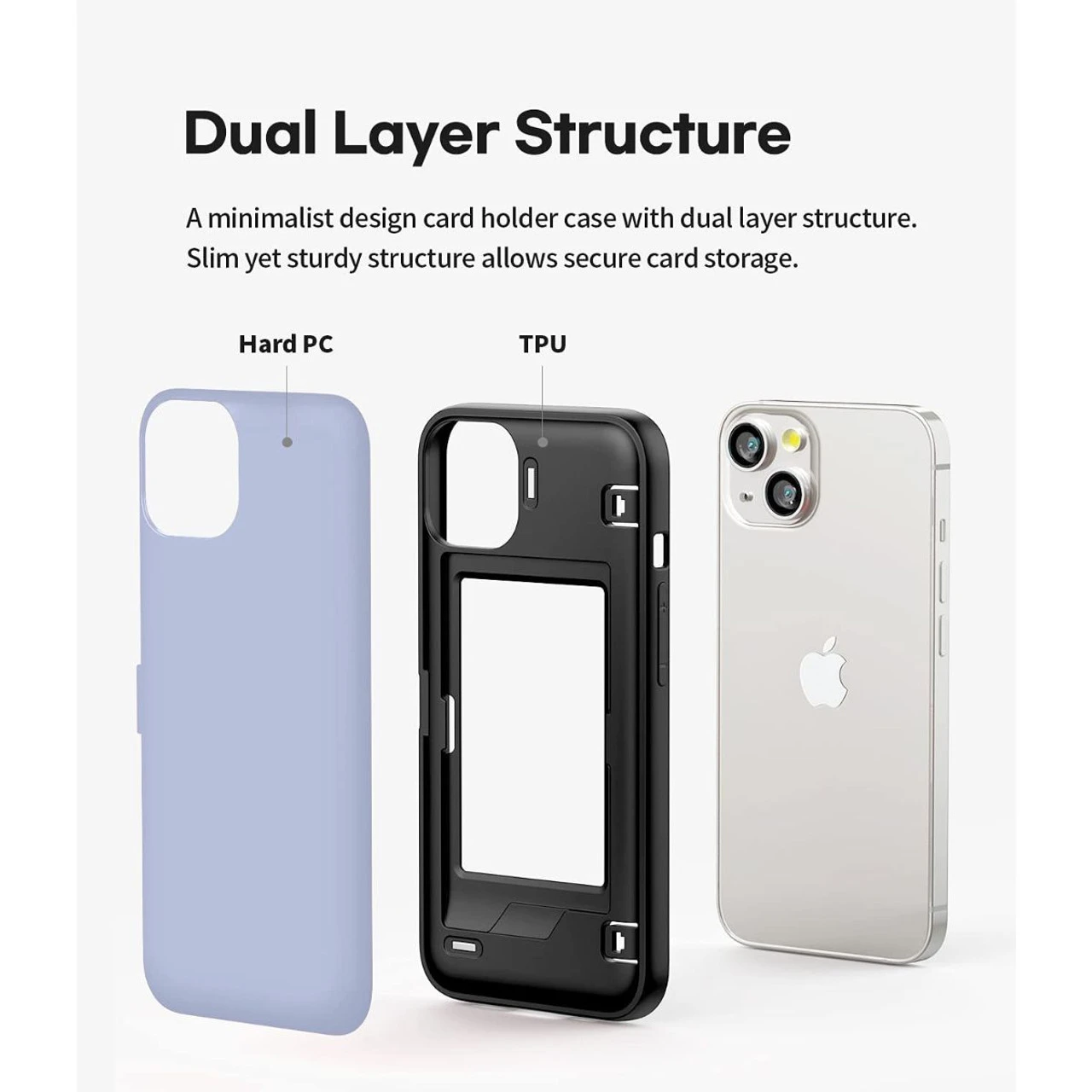 Lilac Mercury Magnetic Door 2 Card Shock Proof Case For IPhone 13 2 Lilac Mercury Magnetic Door 2 Card Shock Proof Case For IPhone 13 - Image 2