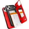 Red Mercury Slim Magnetic Door Credit Card Case For IPhone 13