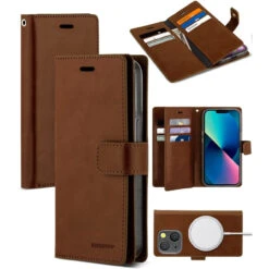 Brown Mercury Mansoor Diary Card Holder Wallet For IPhone 13 Pro Max
