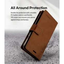 Brown Mercury Mansoor Diary Card Holder Wallet For IPhone 13 -Cheap NewCase Store iphone 13 mercury mansoor wallet brown 3 05153.1641679458