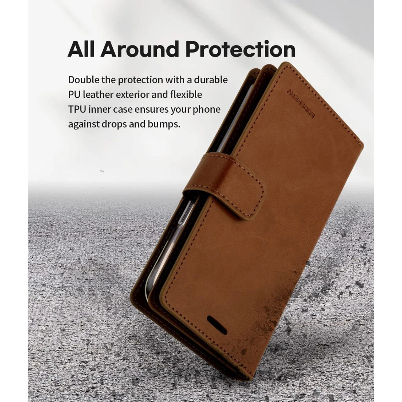 Brown Mercury Mansoor Diary Card Holder Wallet For IPhone 13 Pro 3 Brown Mercury Mansoor Diary Card Holder Wallet For IPhone 13 Pro - Image 3