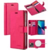 Hot Pink IPhone 13 Pro Genuine Mercury Mansoor Diary Wallet Case