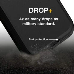 Black IPhone 13 Heavy Duty Military Defense Drop Proof Case -Cheap NewCase Store iphone 13 military grade defender case black 4 82311.1673678480