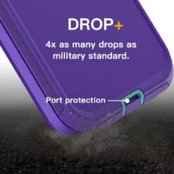 Purple Full Body Heavy Duty Defender Case For IPhone 13 -Cheap NewCase Store iphone 13 military grade defender case purple 7 74408.1673678483