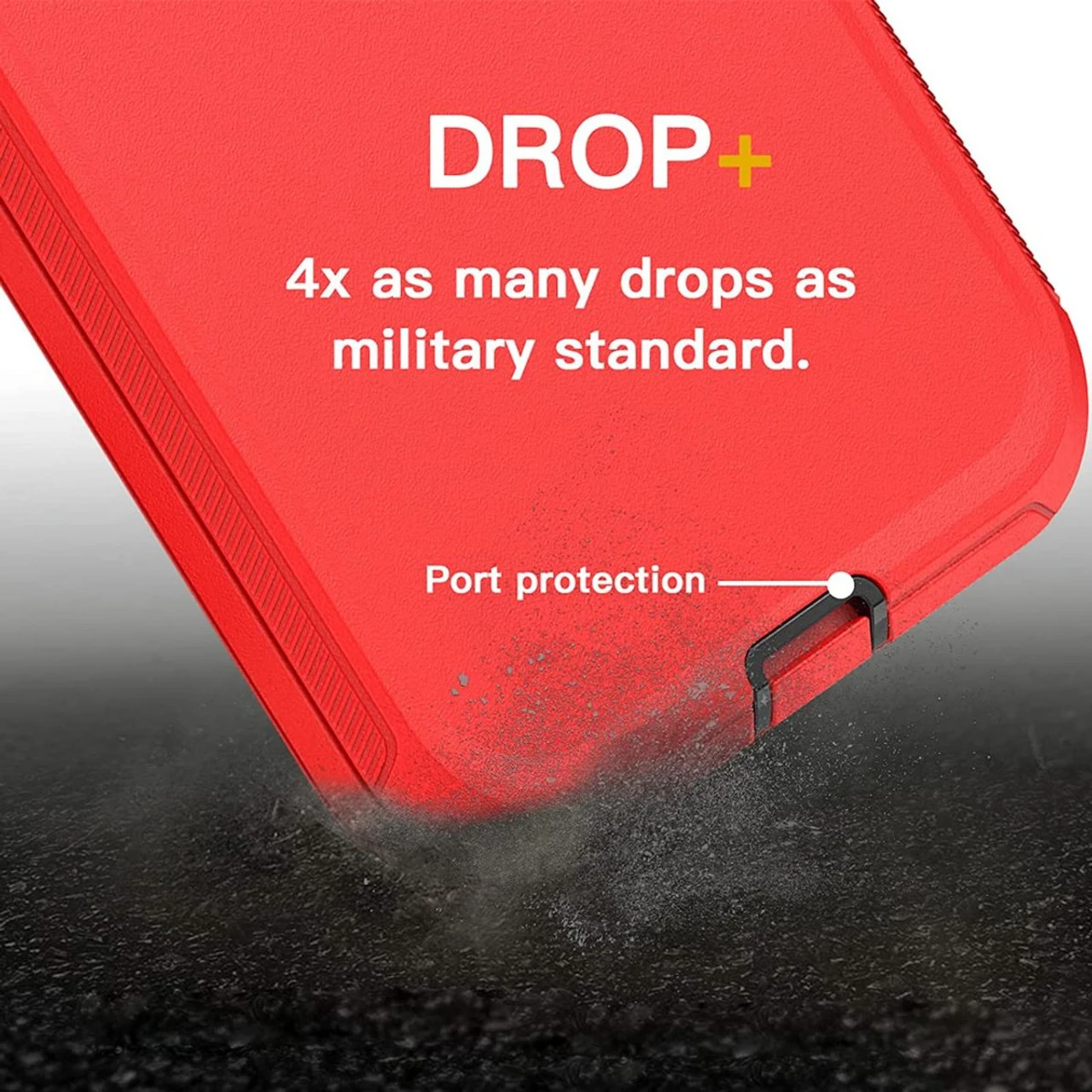 Red Full Body Heavy Duty Defender Case For IPhone 13 2 Red Full Body Heavy Duty Defender Case For IPhone 13 - Image 2