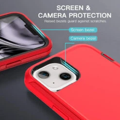 Red Full Body Heavy Duty Defender Case For IPhone 13 11 Red Full Body Heavy Duty Defender Case For IPhone 13 -Cheap NewCase Store iphone 13 military grade defender case red 4 29277.1673678485